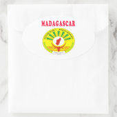 Design van Madagaskar Ovale Sticker (Tas)
