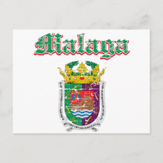 Design van Malaga City Briefkaart (Voorkant)