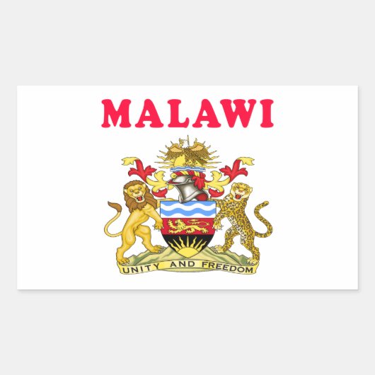 Design van malawi rechthoekige sticker (Voorkant)