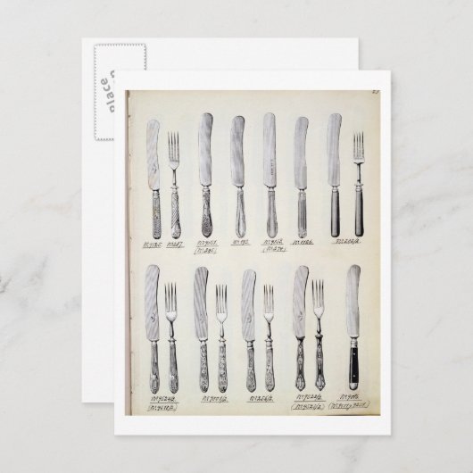 Design van messenmakerswerk uit een handelscatalog briefkaart (Voorkant / Achterkant)