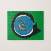 Design van platte aarde - CAT MAP CLASSIC Legpuzzel (Horizontaal)