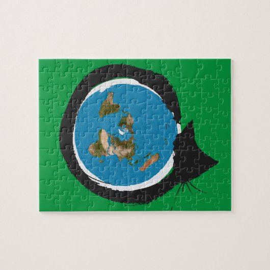 Design van platte aarde - CAT MAP CLASSIC Legpuzzel (Horizontaal)