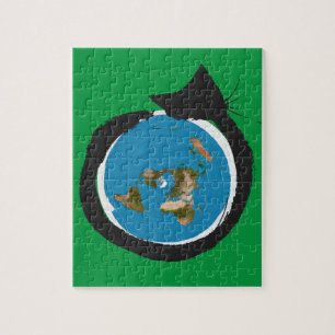 Design van platte aarde - CAT MAP CLASSIC Legpuzzel