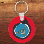 Design van platte aarde - CAT MAP CLASSIC Sleutelhanger (Voorkant)