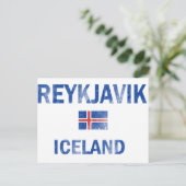 Design van Reykjavik IJsland Briefkaart (Staand voorkant)