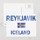 Design van Reykjavik IJsland Briefkaart (Voorkant / Achterkant)