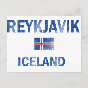 Design van Reykjavik IJsland Briefkaart