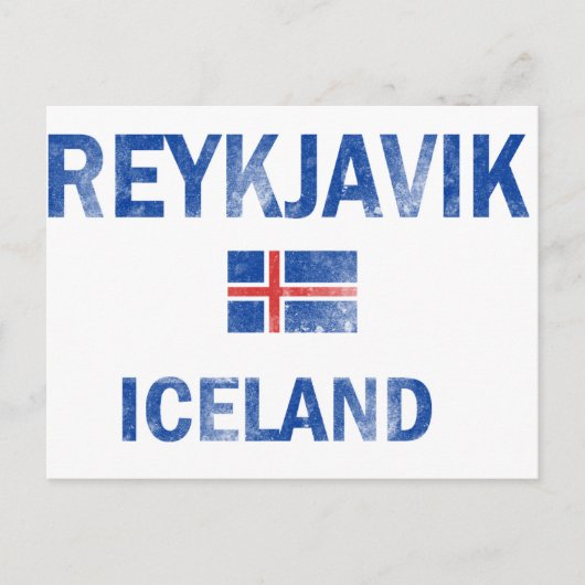 Design van Reykjavik IJsland Briefkaart (Voorkant)