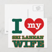 Design van Srilankaanse echtgenote Briefkaart (Voorkant / Achterkant)