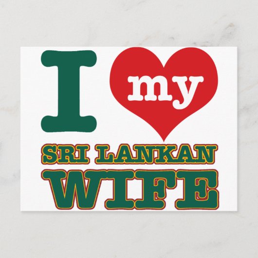 Design van Srilankaanse echtgenote Briefkaart (Voorkant)