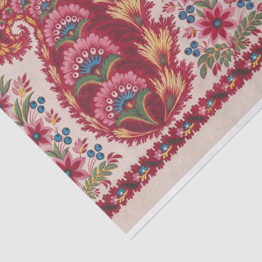 Design van textiel met paisleymotifaten, anonieme tissuepapier (Detail)