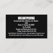 Design van Uncanny Origineel Visitekaartje (Achterkant)