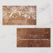 design van visitekaartjes met roestvrij hout (Voorkant / Achterkant)