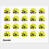 Design van zwarte schapen "Baa Baa Black Sheep" Ronde Sticker (Vel)
