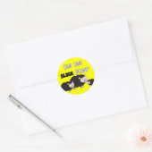 Design van zwarte schapen "Baa Baa Black Sheep" Ronde Sticker (Envelop)