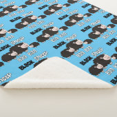 Design van zwarte schapen "Baa Baa Black Sheep" Sherpa Deken (3/4)