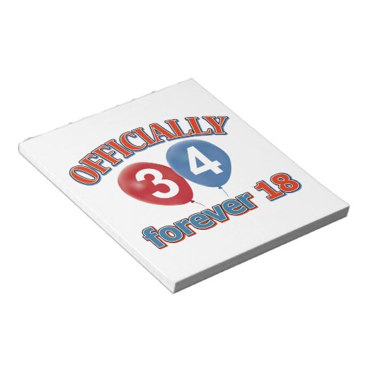 design voor 34e verjaardag notitieblok (Schuin)