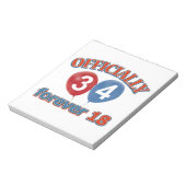 design voor 34e verjaardag notitieblok (Linkerzijde)