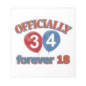 design voor 34e verjaardag notitieblok (Voorkant)