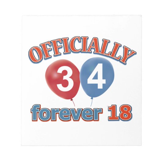 design voor 34e verjaardag notitieblok (Voorkant)