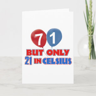design voor 71-jarige verjaardag kaart