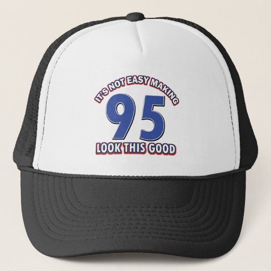 design voor 95e verjaardag trucker pet (Voorkant)