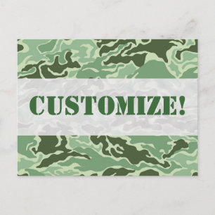 Design voor aangepaste groene camouflage voor Patr Briefkaart