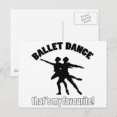 Design voor balletdansen briefkaart (Voorkant / Achterkant)