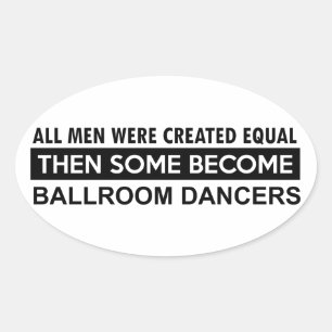 Design voor ballroomdansen ovale sticker