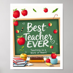 Design voor de Dag van de Leraar Poster