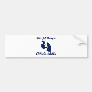 design voor de martiumkunst van aikido bumpersticker