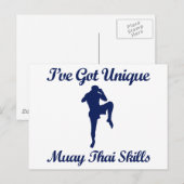 design voor de meertalige thaise krijgskunst briefkaart (Voorkant / Achterkant)