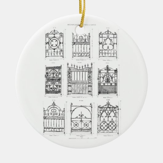 Design voor gietijzer uit 'Macfarlane's Ca Keramisch Ornament (Voorkant)