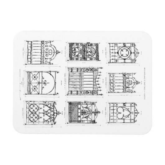 Design voor gietijzer uit 'Macfarlane's Ca Magneet (Horizontaal)
