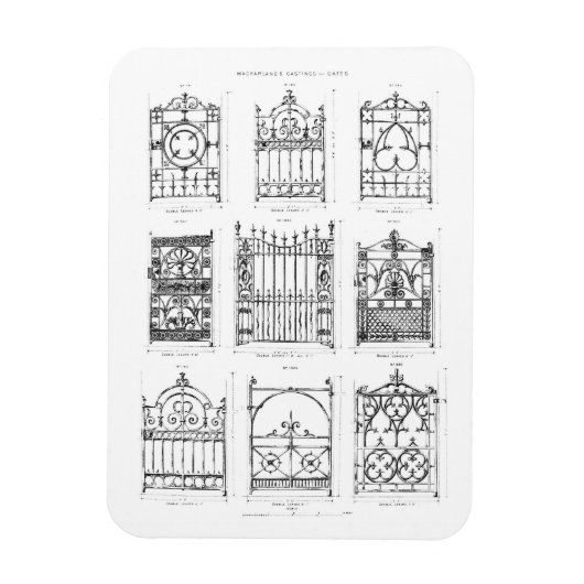 Design voor gietijzer uit 'Macfarlane's Ca Magneet (Verticaal)