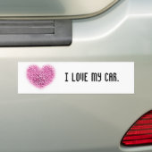 Design voor hartbloem. bumpersticker (Op auto)