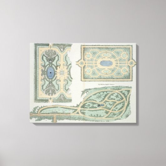 Design voor het Frans, het Oude Engels en het Mode Canvas Afdruk (Voorkant)