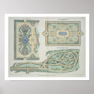 Design voor het Frans, het Oude Engels en het Mode Poster