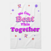 design voor het verslaan van borstkanker theedoek (Verticaal)