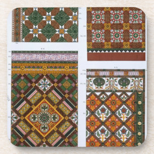 Design voor majolica en geënameled tegels voor ma drankjes onderzetter