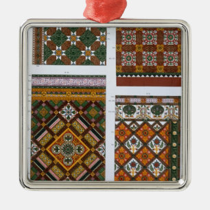 Design voor majolica en geënameled tegels voor ma metalen ornament