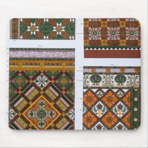 Design voor majolica en geënameled tegels voor ma muismat