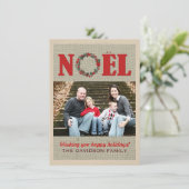 Design voor moderne kerstfotokaarten feestdagenkaart (Staand voorkant)