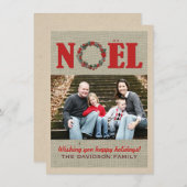 Design voor moderne kerstfotokaarten feestdagenkaart (Voorkant / Achterkant)