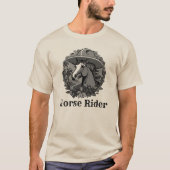 Design voor moderne ruiter t shirt (Voorkant)