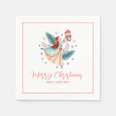 design voor prettige kerstdagen servet (Voorkant)