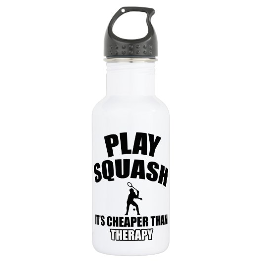 Design voor Squash-speler Waterfles (Voorkant)