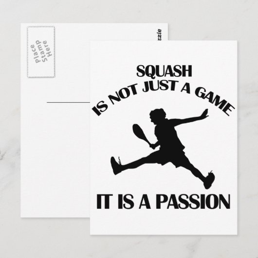 Design voor Squash-sport Briefkaart (Voorkant / Achterkant)