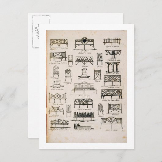 Design voor tuinzittenden, van 'A Compendium of Dr Briefkaart (Voorkant / Achterkant)