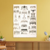 Design voor tuinzittenden, van 'A Compendium of Dr Canvas Afdruk (Insitu (Woonkamer))